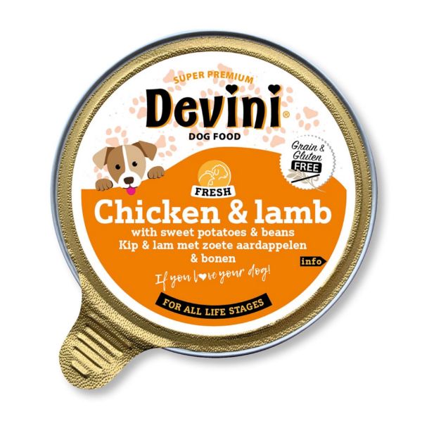 Picture of Devini Dog Food Chicken & Lamb 12x85g