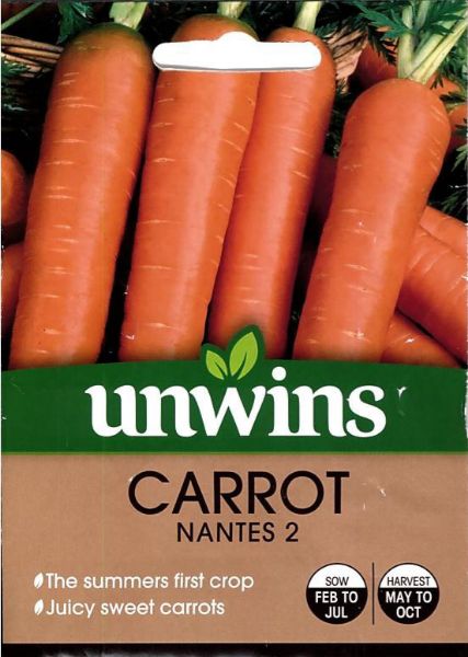 Picture of Unwins Carrot Nantes 2 Seeds