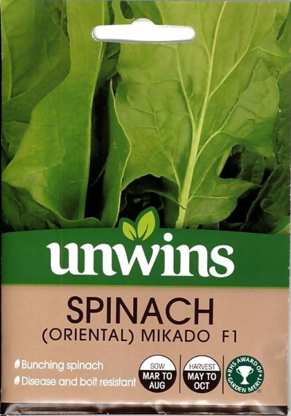 Picture of Unwins Spinach Oriental Mikado F1 Seeds