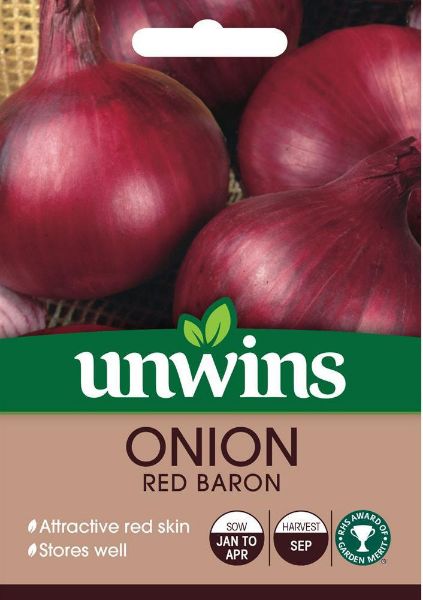 Picture of Unwins Onion Red Baron Seeds