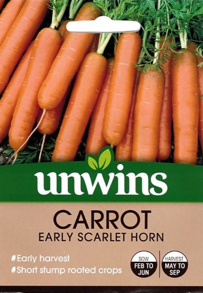 Picture of Unwins Carrot Early Scarlet Horn Seeds