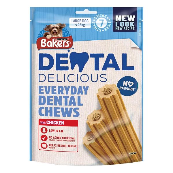 Picture of Bakers Dental Delicious Chicken Dog Chews Large 270g
