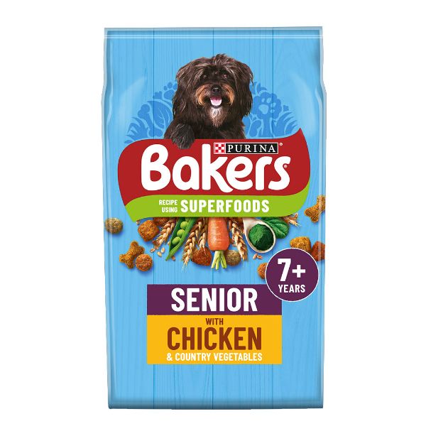 Picture of Bakers Senior Chicken With Vegetables Dry Dog Food 12.5kg