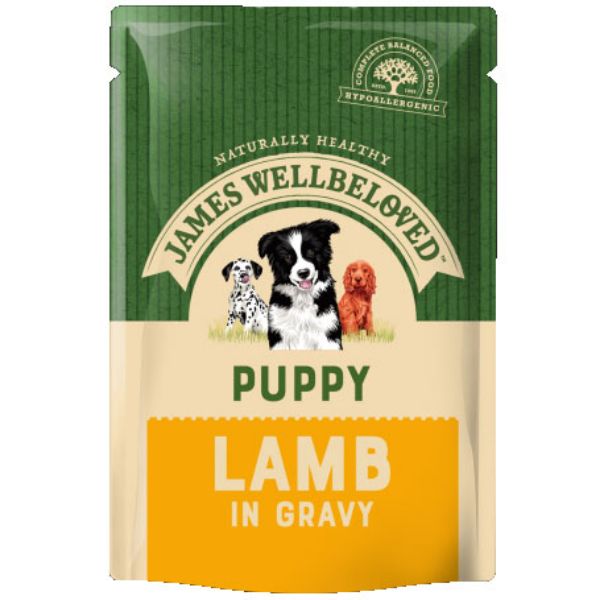 Picture of James Wellbeloved Puppy - Lamb and Rice Pouches 10x150g