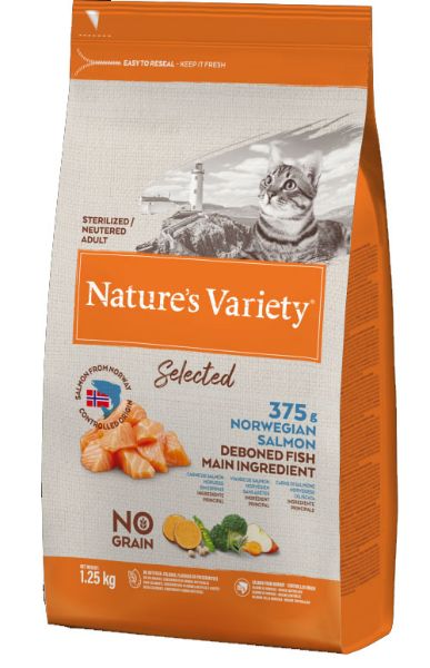 Picture of Natures Variety Cat - Adult Selected Dry Salmon 1.25kg