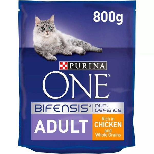 Picture of Purina ONE Adult Chicken and Whole Grains Dry Cat Food 800g