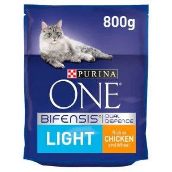 Picture of Purina ONE Adult Light Chicken and Wheat Dry Cat Food 800g