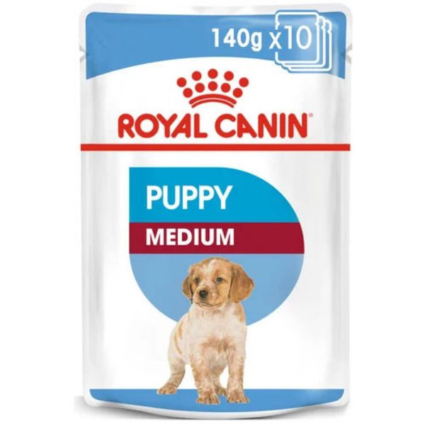 Picture of Royal Canin Dog - Pouch Box Medium Puppy 10x140g