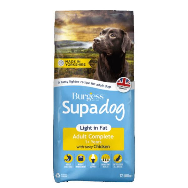 Picture of Burgess Dog - Supadog Adult Light in Fat with Tasty Chicken 12.5kg