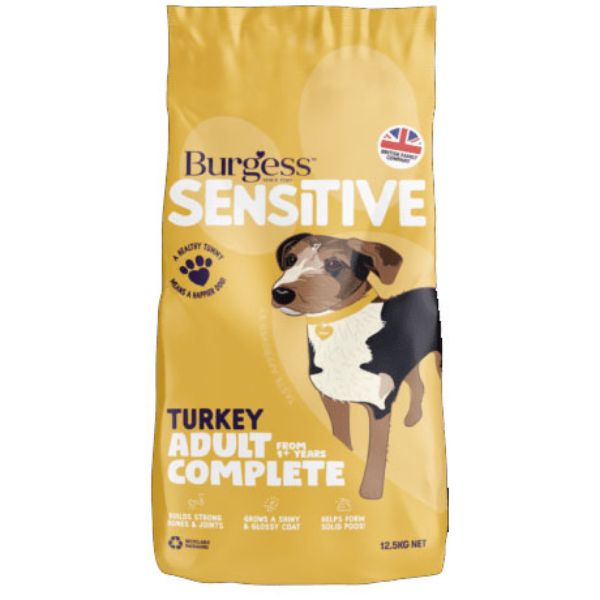 Picture of Burgess Dog - Sensitive Adult Turkey & Rice 2kg