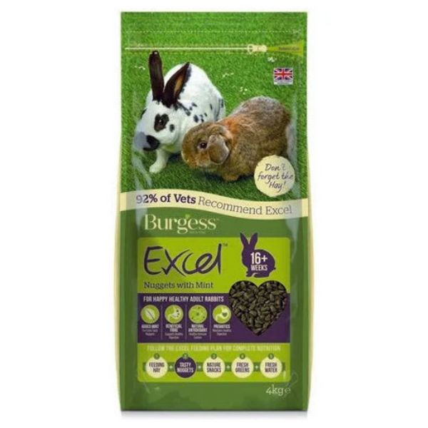 Picture of Burgess Rabbit - Excel Adult Nuggets With Mint 4kg