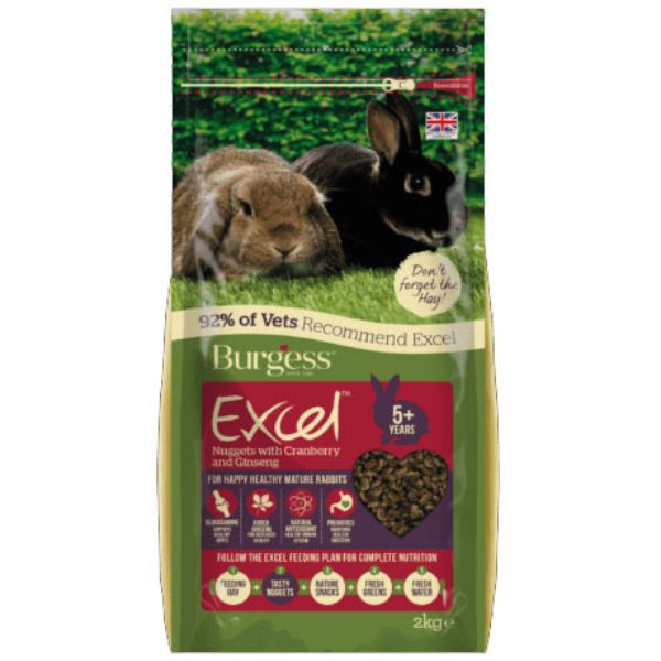 Picture of Burgess Rabbit - Excel Mature 5+ Cranberry & Ginseng 2kg