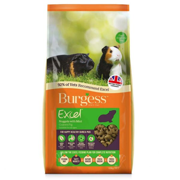 Picture of Burgess Guinea Pig - Excel Nuggets With Mint 10kg