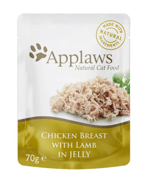 Picture of Applaws Cat - Jelly Pouches Chicken With Lamb 16x70g