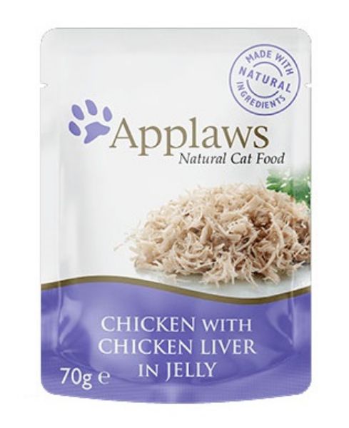 Picture of Applaws Cat - Jelly Pouches Chicken With Liver 16x70g
