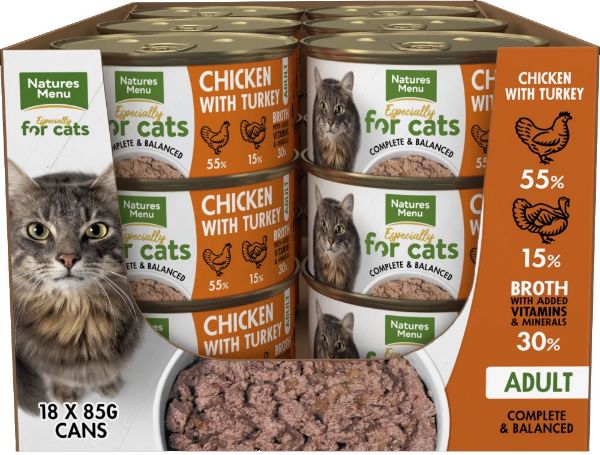 Picture of Natures Menu Cat - Adult Chicken & Turkey Especially Cans 18x85g