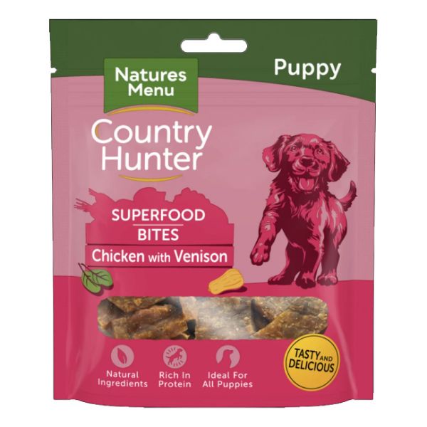 Picture of Natures Menu Dog - Country Hunter Superfood Bites Puppy Chicken & Venison 70g
