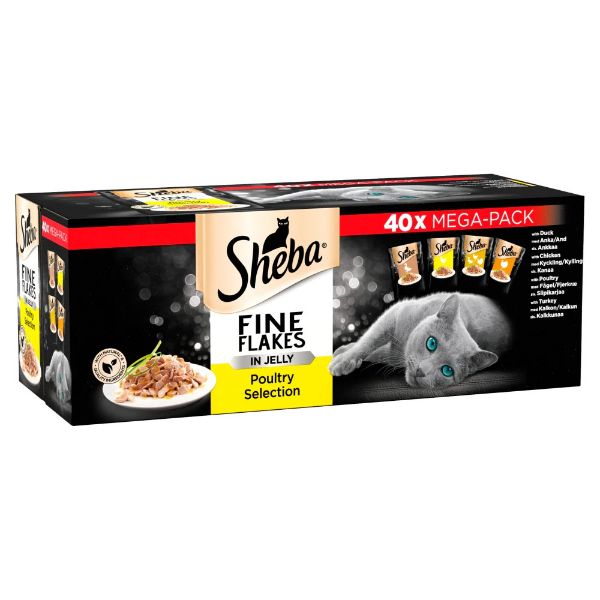Picture of Sheba Fine Flakes Poultry In Jelly 40x85g