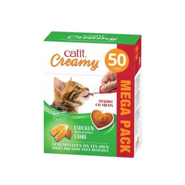 Picture of Catit Creamy Chicken & Lamb Mega Pack 50x10g