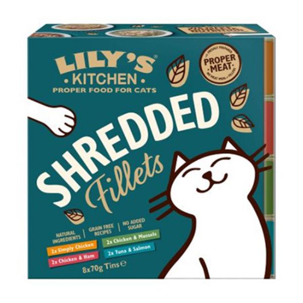 Picture of Lily's Kitchen Cat Tins Shredded Fillets Multipack 8x70g