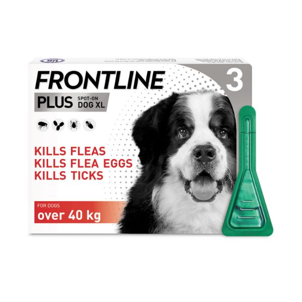 Picture of Frontline Plus Dog Spot on 40+kg 3 Pipettes