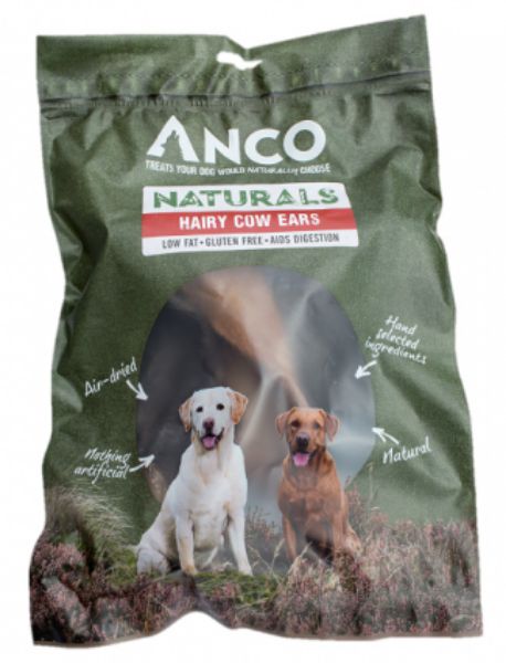 Picture of Anco Naturals Hairy Cow Ears 3pk