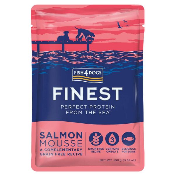 Picture of Fish 4 Dogs - Finest Salmon Mousse For Dogs 6x100g