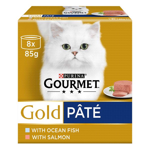 Picture of Gourmet Gold Senior Pate Salmon and Ocean Fish  8x85g