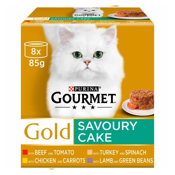 Picture of Gourmet Gold Savoury Cake Meat & Veg Variety 8x85g