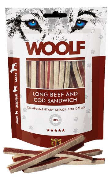 Picture of Woolf Long Beef Cod Sandwich 100g