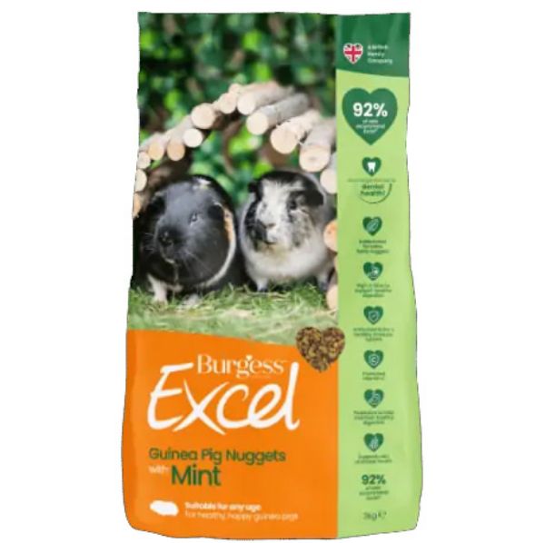 Picture of Burgess Guinea Pig - Excel Nuggets With Mint 3kg