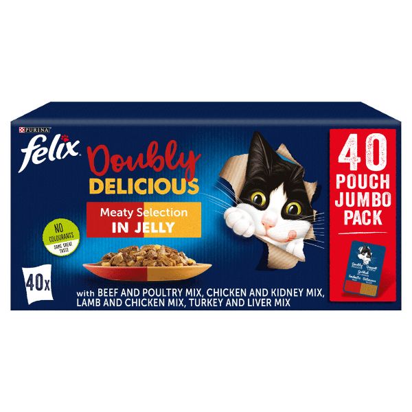 Picture of Felix As Good As It Looks Pouch Box Doubly Delicious Meat In Jelly 40x100g