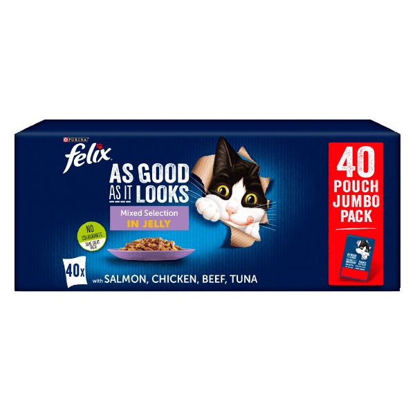 Picture of Felix As Good as it Looks Pouch Pack Mixed Selection In Jelly 40x100g