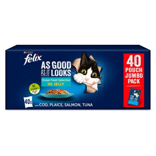 Picture of Felix As Good as it Looks Pouch Pack Ocean Feasts In Jelly 40x100g
