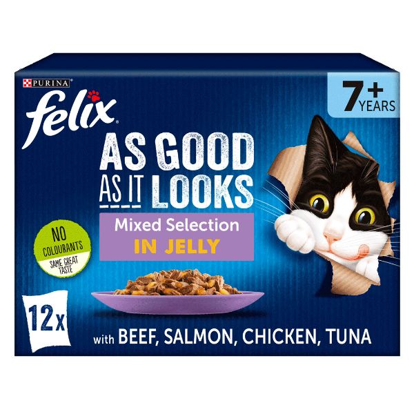 Picture of Felix As Good as it Looks Senior Box Mixed Selection In Jelly 12x100g