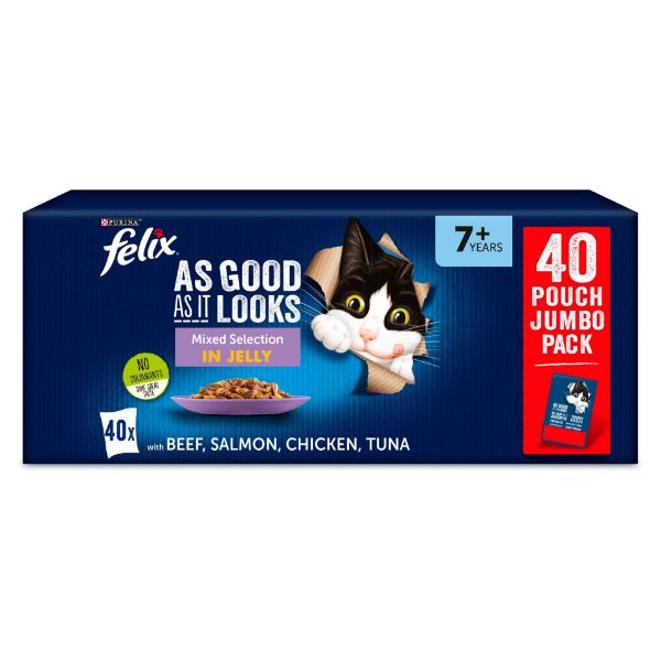 Picture of Felix As Good As It Looks Senior Pack Mixed Selection In Jelly 40x100g