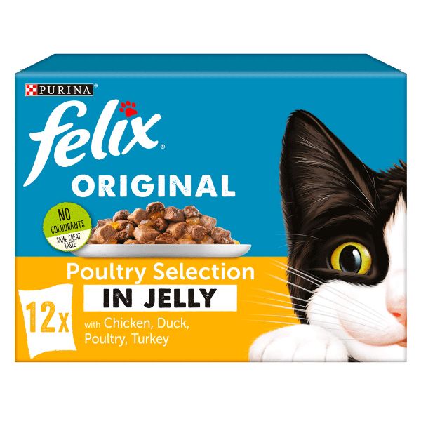 Picture of Felix Original Pouch Box Jelly Poultry Selection In Jelly 12x100g