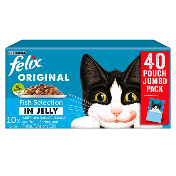 Picture of Felix Original Pouch Pack Jelly Fish Selection In Jelly 40x100g
