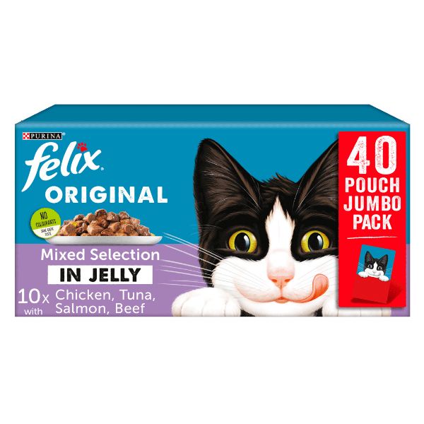 Picture of Felix Original Pouch Pack Jelly Mixed Selection In Jelly 40x100g