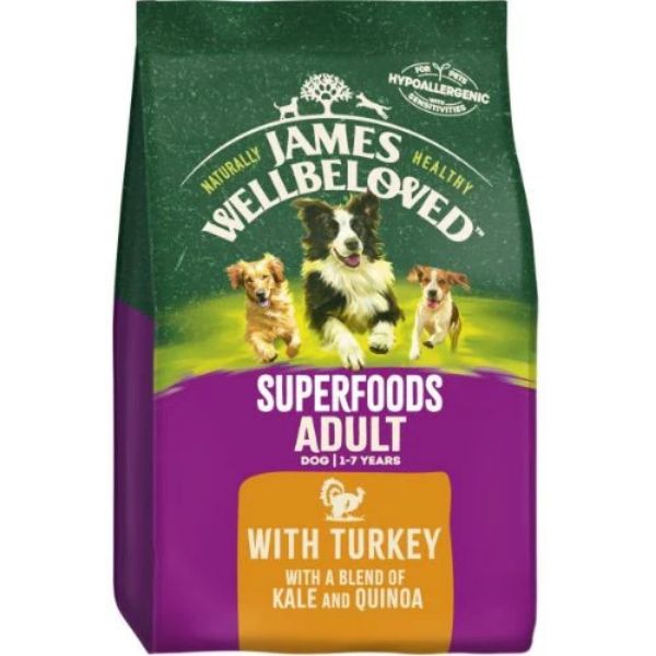 Picture of James Wellbeloved Dog - Adult Superfoods Turkey, Kale & Quinoa 1.5kg
