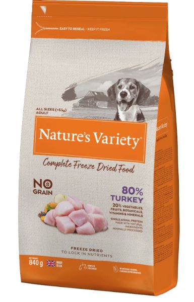 Picture of Natures Variety Dog - Complete Freeze Dried Food Turkey 840g