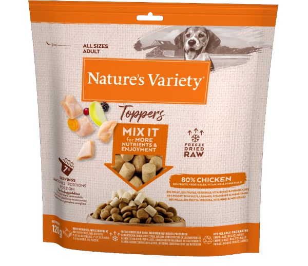 Picture of Natures Variety Dog - Freeze Dried Toppers Chicken 120g