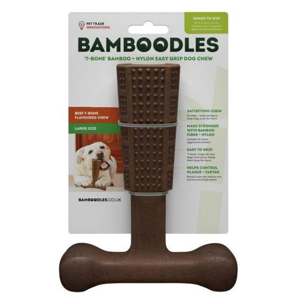 Picture of Bamboodles T-Bone Dog Chew Beef Large