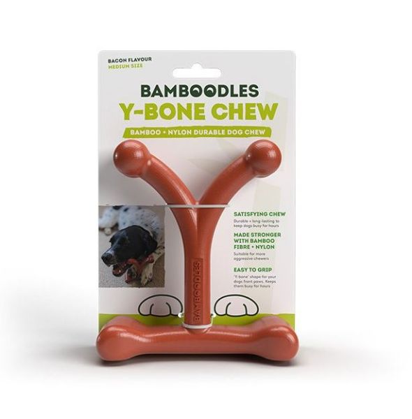 Picture of Bamboodles Y-Bone Bacon Dog Chew Medium