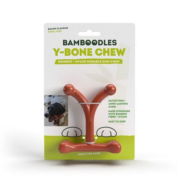 Picture of Bamboodles Y-Bone Bacon Dog Chew Small