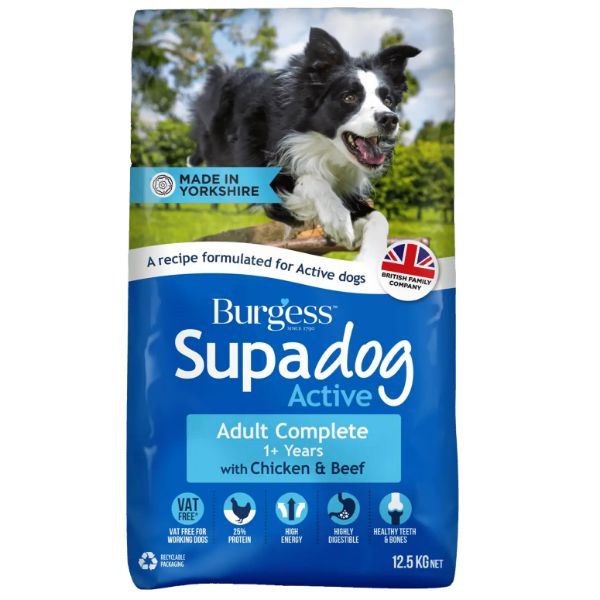 Picture of Burgess Dog - Supadog Adult Active 12.5kg