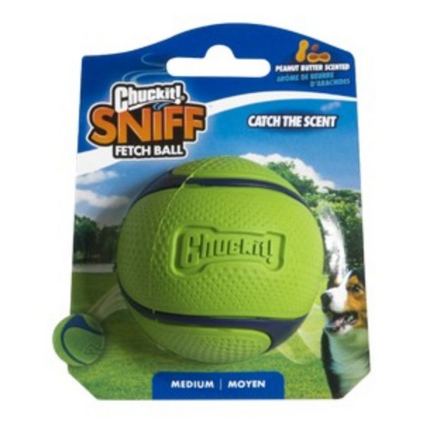Picture of Chuckit Sniff Fetch Ball Peanut Butter Medium