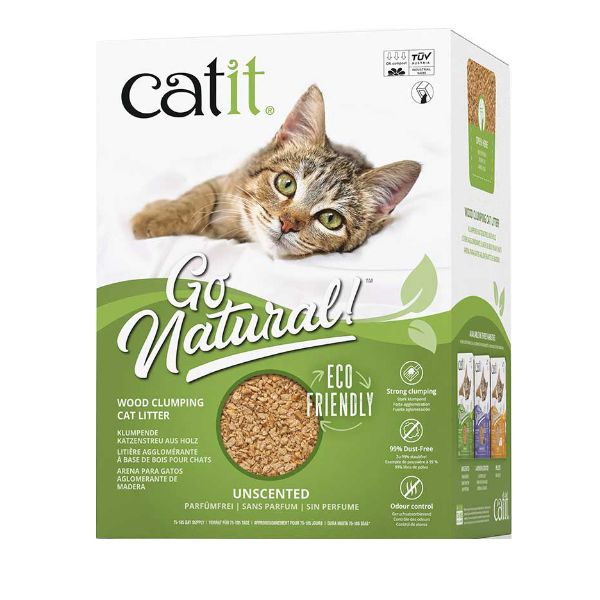 Picture of Catit Go Natural Wood Clumping Litter 15L