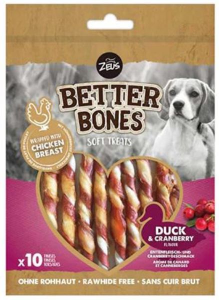 Picture of Zeus Better Bones Duck & Cranberry Twists x10