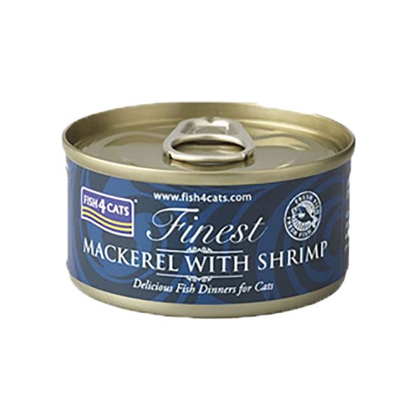 Picture of Fish 4 Cats Finest Wet Mackerel With Shrimp 10x70g